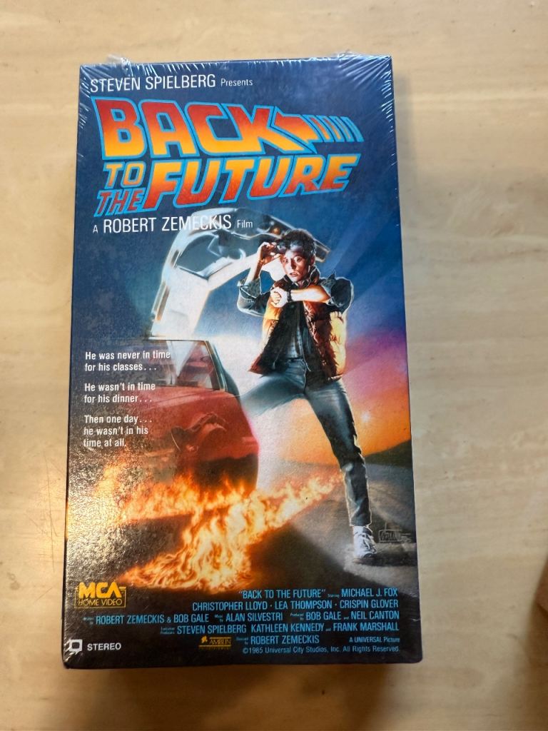 Ultra Rare Never OPENED Factory-Sealed Back to the Future VHS 