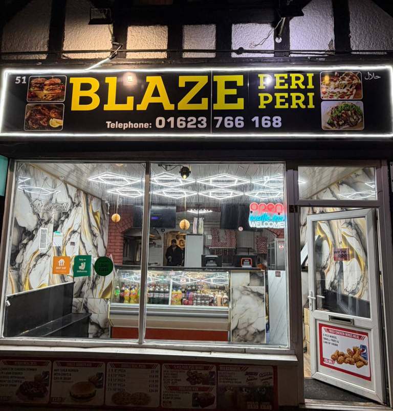 TAKEAWAY FOR SALE WITH TWO-BEDROOM FLAT – MANSFIELD TOWN CENTRE