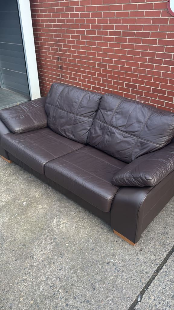 DFS- Comfortable 3 seater leather sofa