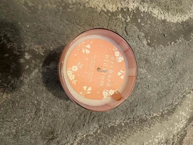orchard blossom scented candle – pink floral notes from nature home fragrance