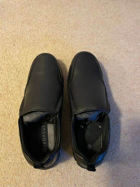PEGASUS Black Slip-On Shoes – Brand New