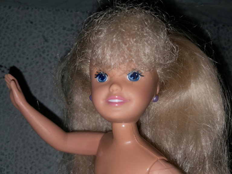 Barbie Doll younger sister Stacie, Mattel 1991 - no clothes, big hair(!) 