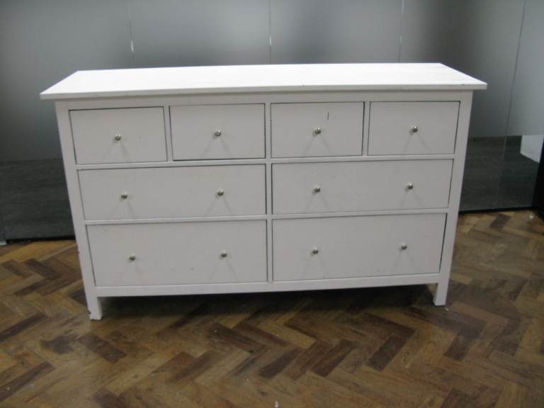 IKEA HEMNES Chest of 8 drawers . Painted in white
