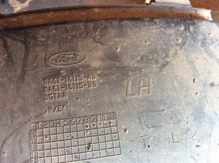 Ford Fiesta mk7 wheel arch liner passenger