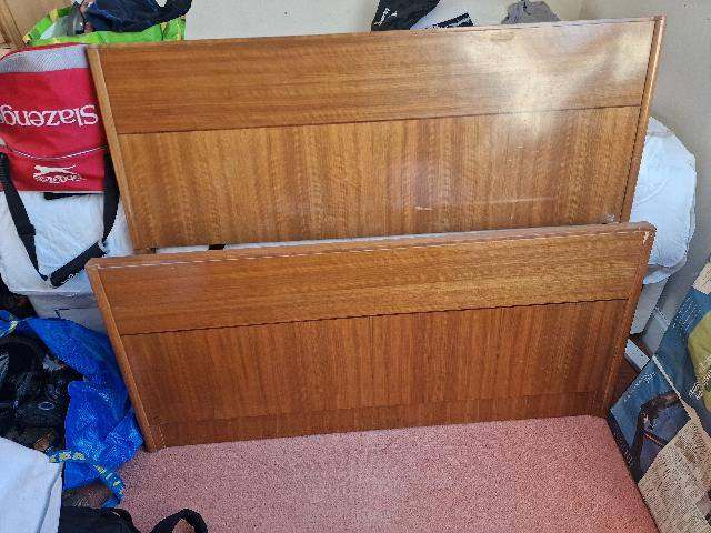 Antique Wooden bed ends  free to collect