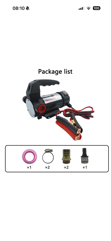 Oil Diesel Transfer Pump, DC 12V Electric Fuel Transfer Pump, Oil Extractor Pump