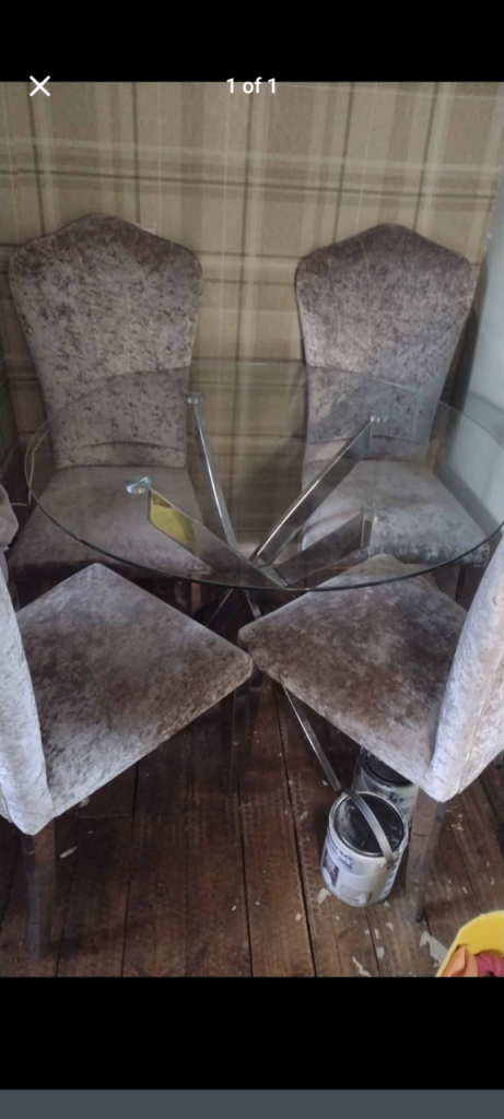 Dining table and chairs 