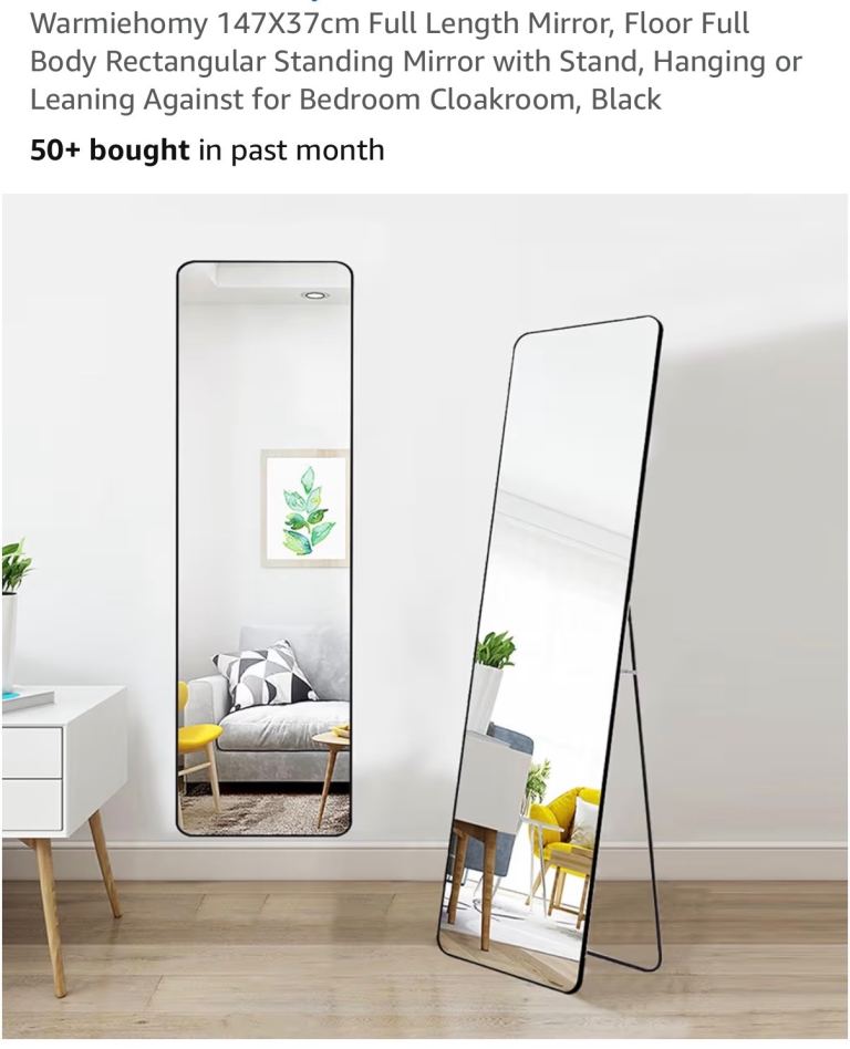 Full length standing mirror