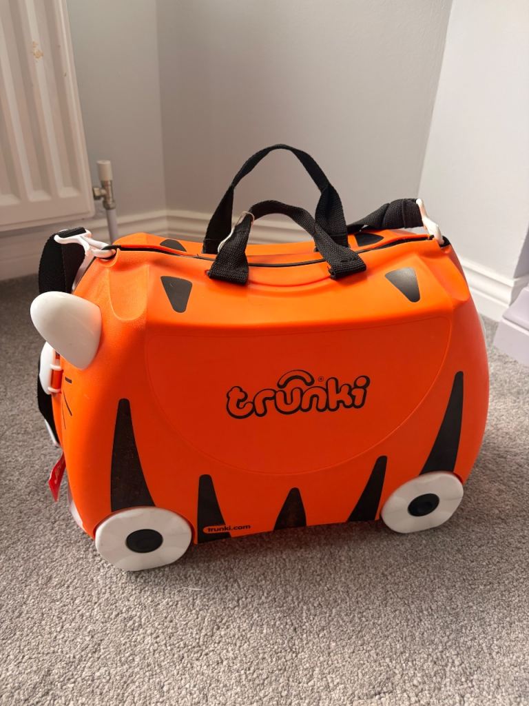 Trunki Ride-On Suitcase - Orange Tiger, Good Condition