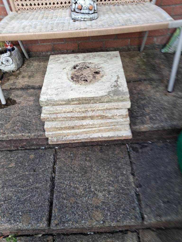 Square Concrete / Stone Paving Slabs - Used Condition