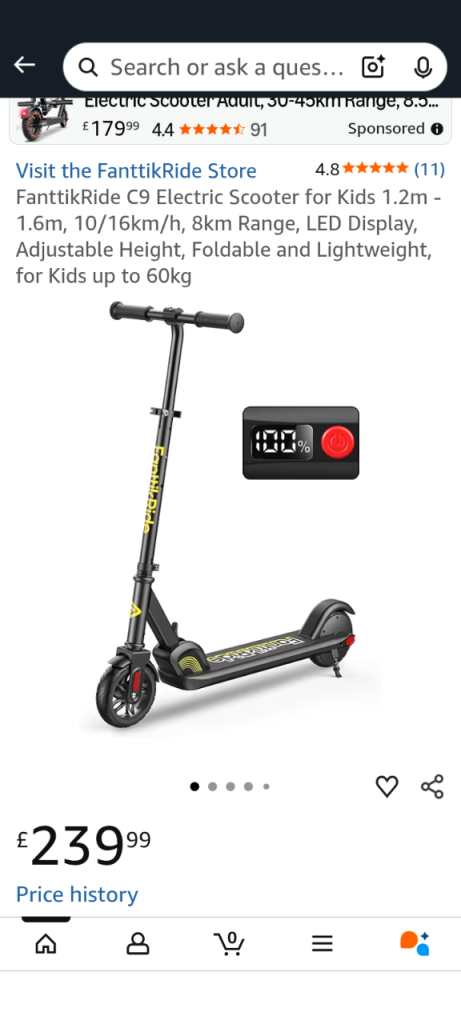 Fanttikride Electric scooter new
