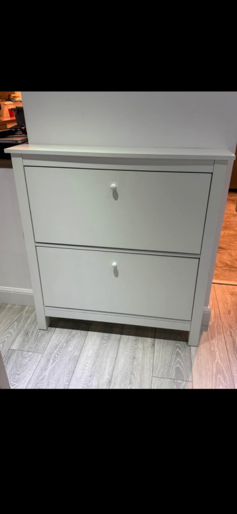 2 drawer shoe storage rack unit 