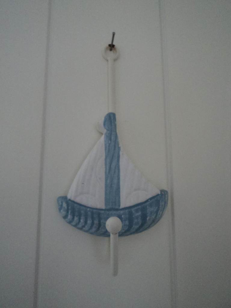 Sweet sail boat clothes hook. £3