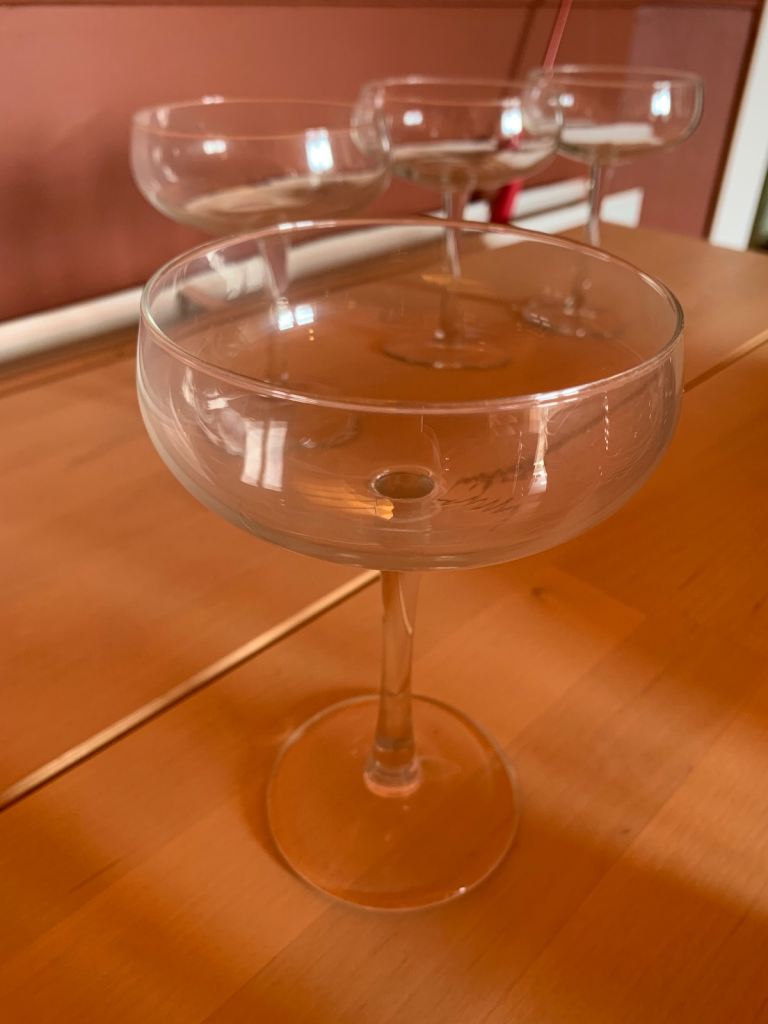 Glass champagne coupes / glasses IKEA Storhet