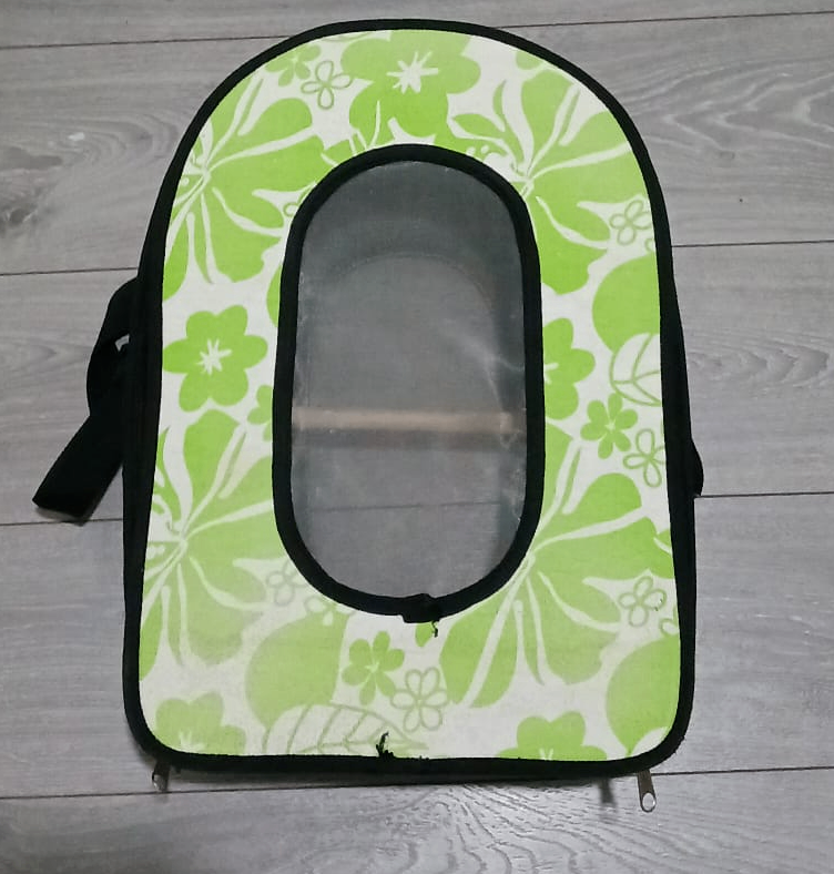 Bird Cage / Travel Carrier – Green Floral Design 🐦✨
