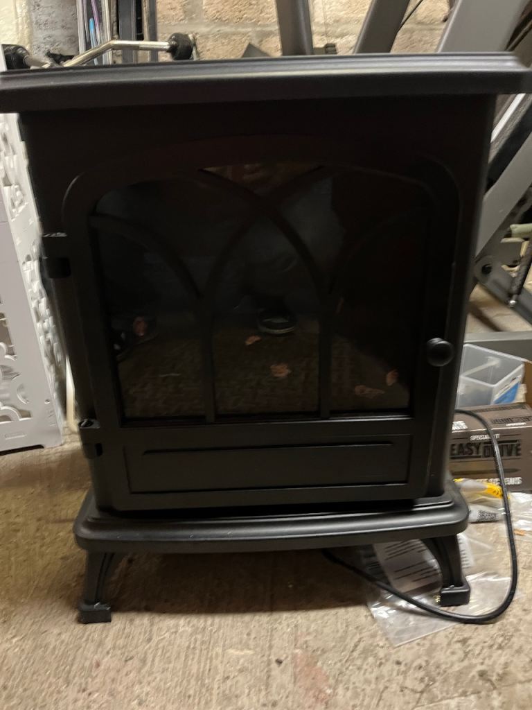 Electric Log Burner Style Heater - Black, Great Condition