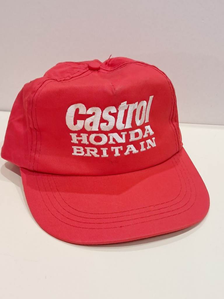 RED CASTROL HONDA BRITAIN BASEBALL CAP