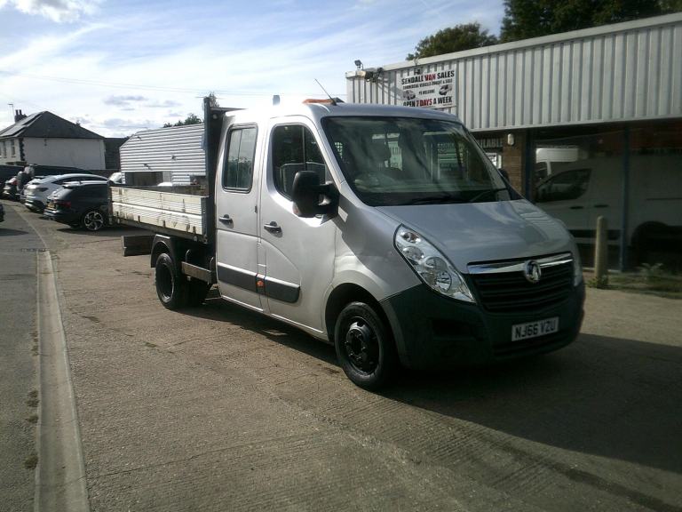 Vauxhall Movano 7 SEAT CREW TIPPER,2016,66 REG,SILVER,ONLY 70,000,VERY CLEAN VAN