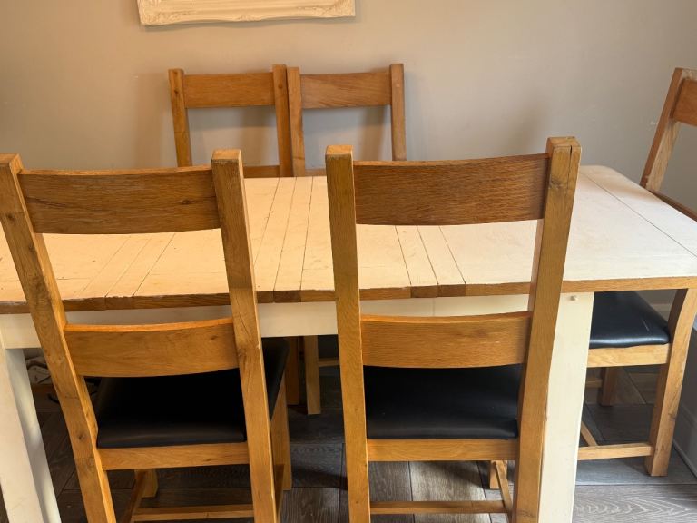 Large Dining Table and Chairs (Free)
