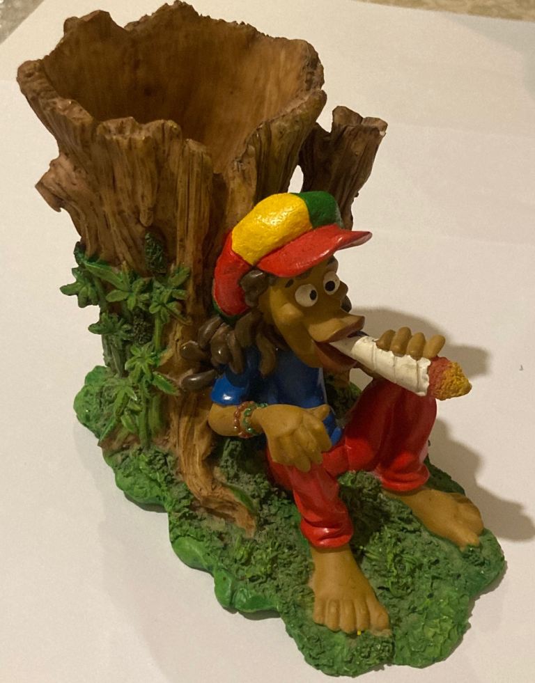 Rasta Man Smoking Ceramic Ornament Fun Novelty Item