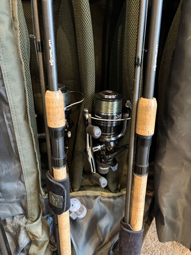 Korum barbel rods with shimano baitrunners 