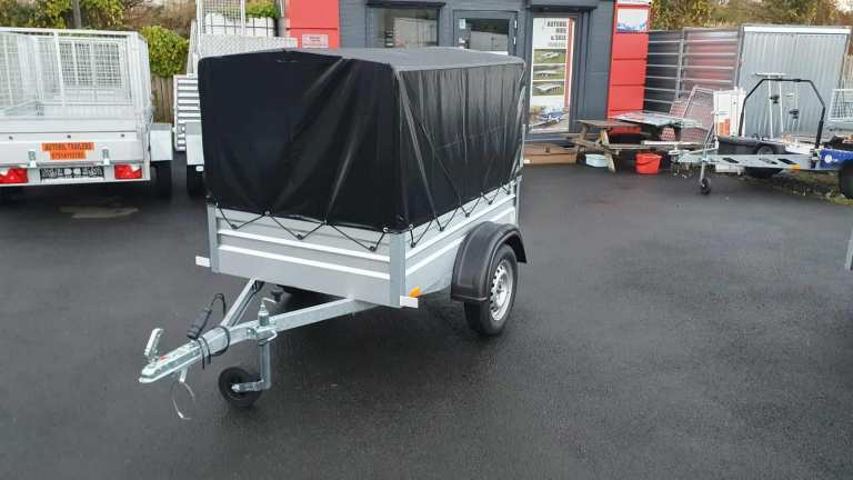 BRAND NEW 5ft x 4ft SINGLE AXLE 80CM FRAME & COVER CAMPING TRAILER 750KG