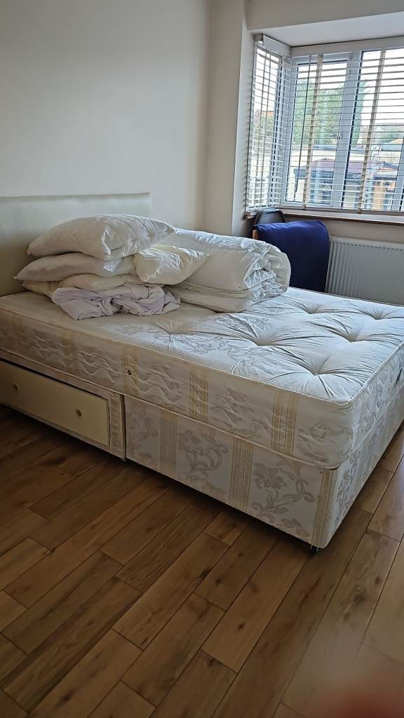 Double bed, with drawers and backboard