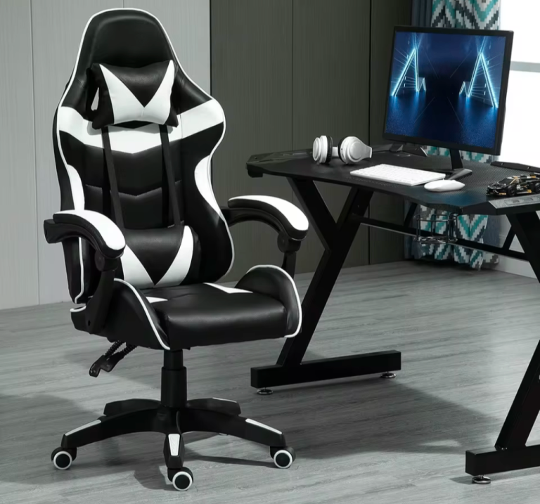 mcc direct Swivel Faux Leather Office Chair Racing Sports Gaming Tilt Computer Desk Chair  