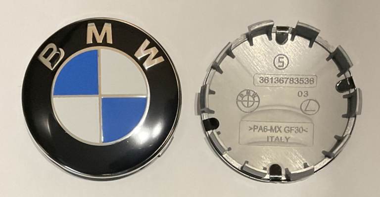 4x BMW 68mm Wheel Centre Round Caps Blue White Black Grey Buy Now or Offer