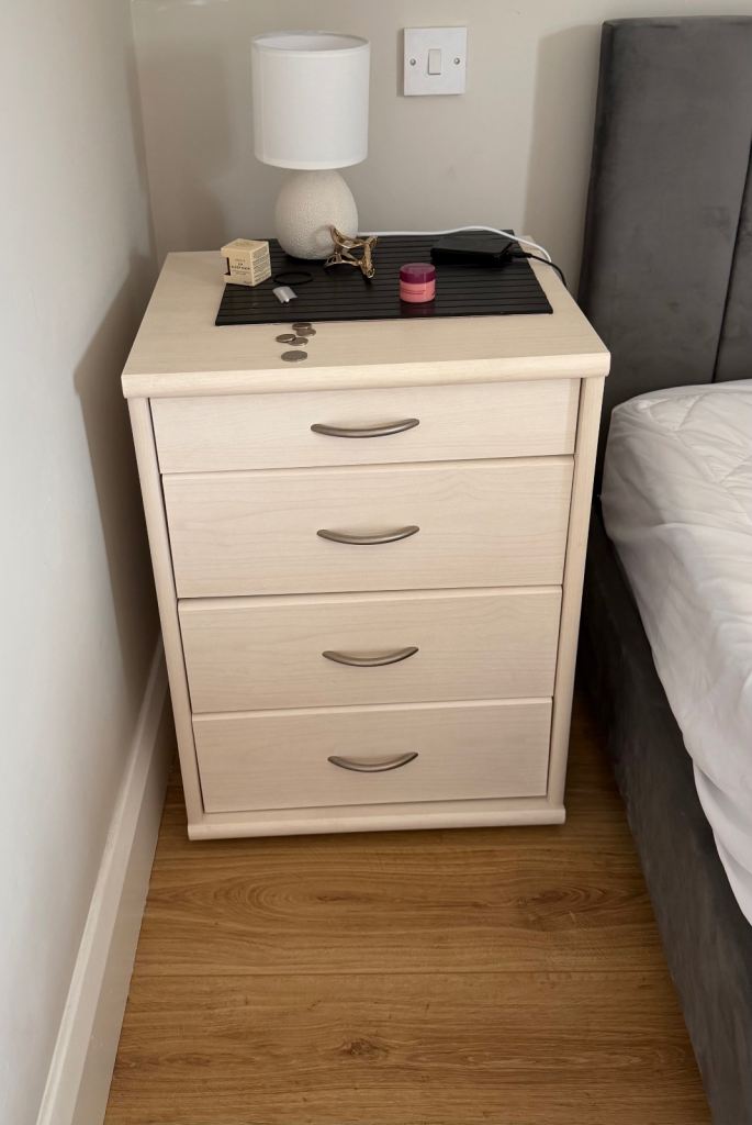 2 Bedside locker/cabinets 