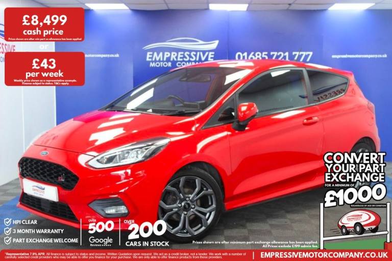 2019 19 FORD FIESTA 1.0T ECOBOOST GPF ST-LINE X HATCHBACK 3DR PETROL MANUAL EURO