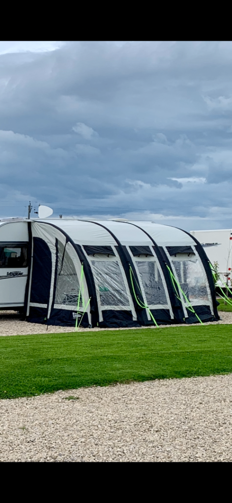 Air awning for caravan