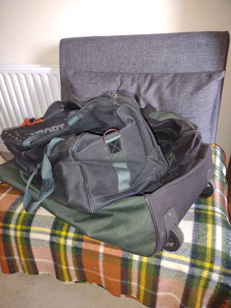 Large Wheeled Duffel / Roller Travel Holdall + Sports Duffel Bag