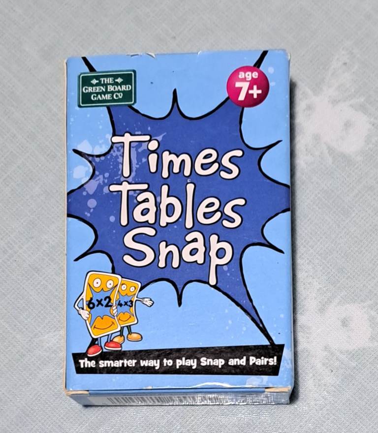 Times table snap card game