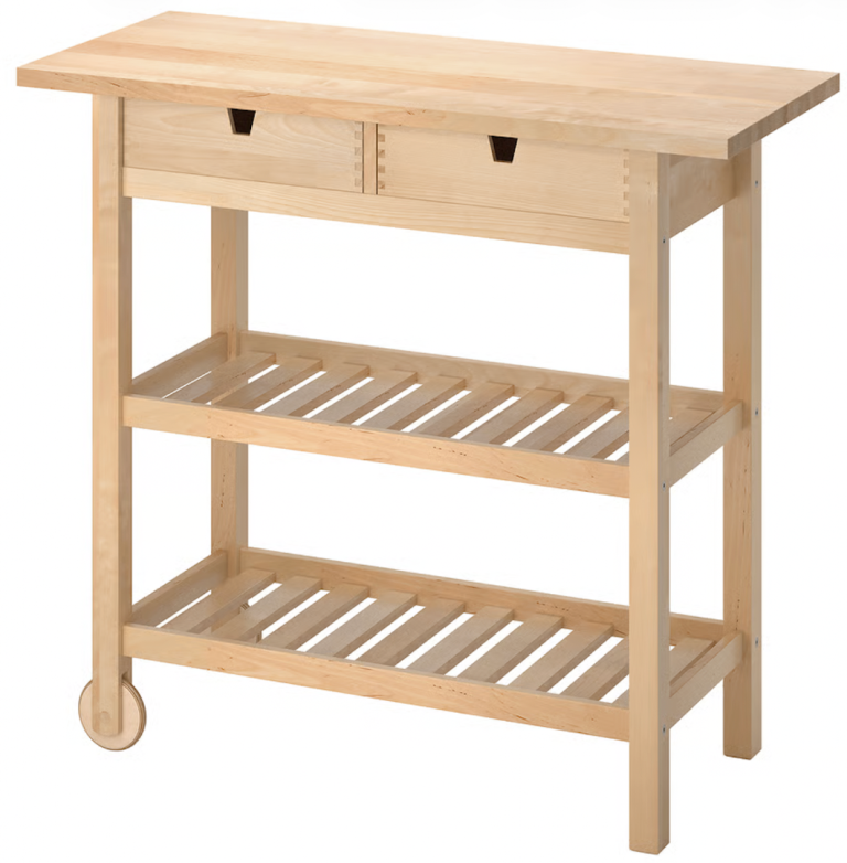 Wooden Kitchen Trolley with Drawers and Shelves / IKEA FÖRHÖJA / Kitchen Island / Kitchen Storage