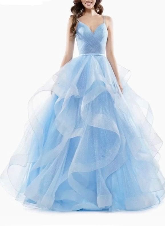 Baby blue prom dress
