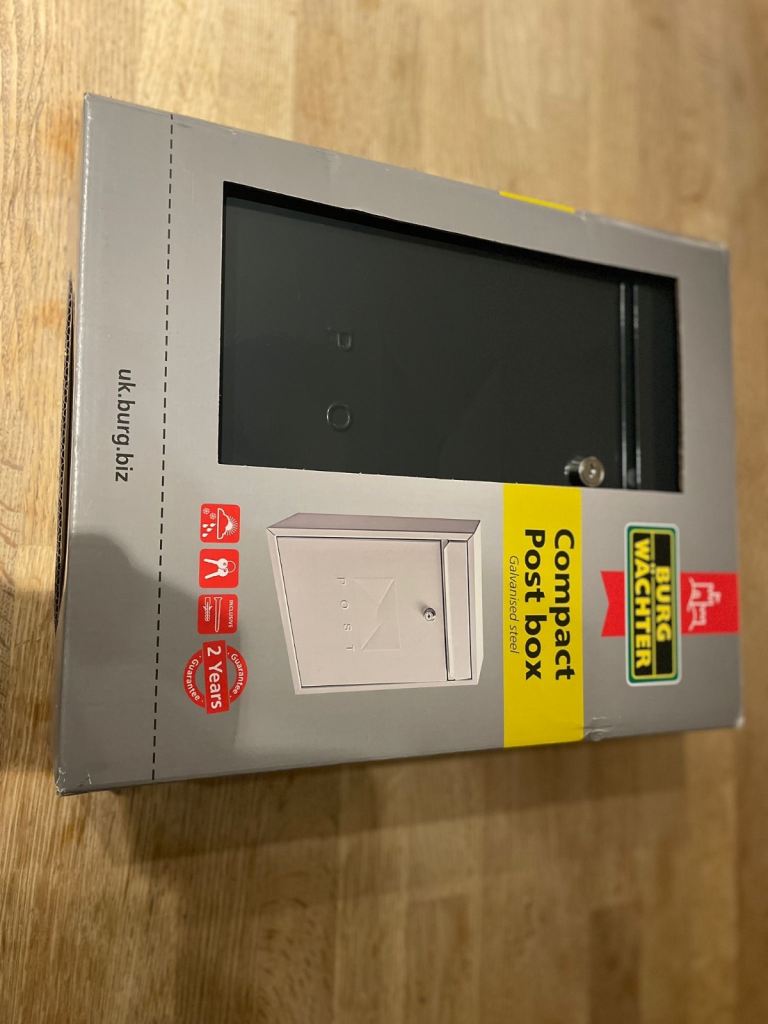Dark grey outdoor mailbox