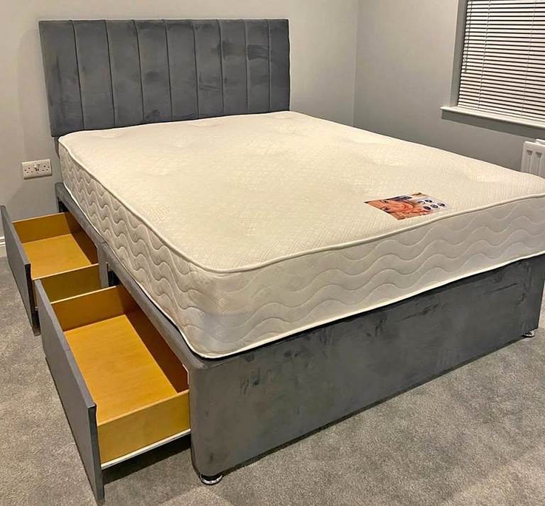 Brand New Stylish & Comfy 5ft Luxury King Size Divan Bed With Mattress | Pay on arrival | GET NOW🚚