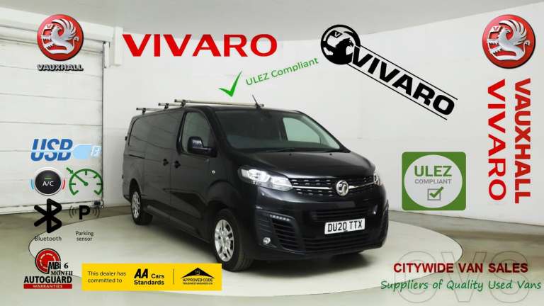 2020 Vauxhall Vivaro 3100 2.0d 120PS Sportive H1 Van NO VAT PANEL VAN Diesel Manual