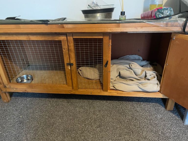 Wooden Pet Hutch or Indoor Cage for Small Animals