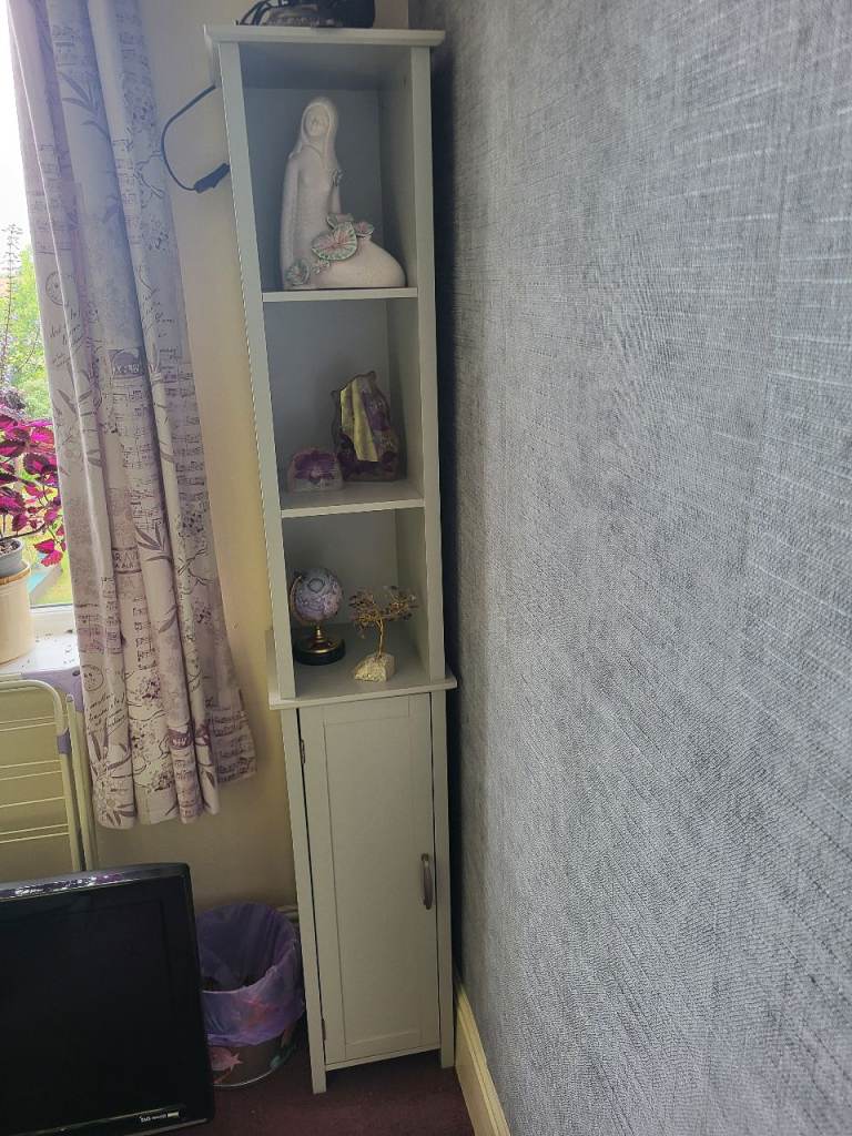 Tongue & Groove Tallboy - Grey | Modern Bathroom Storage