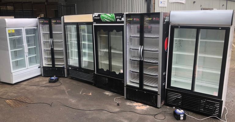 Commercial drink fridge double door cafe shop restaurant 