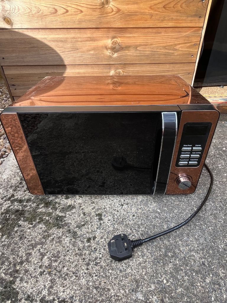 Copper and Black Microwave - Good Condition