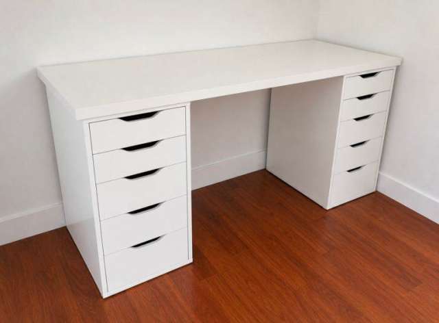 IKEA LAGKAPTEN Desk Table Top 120cm x 60cm - White - Good 
