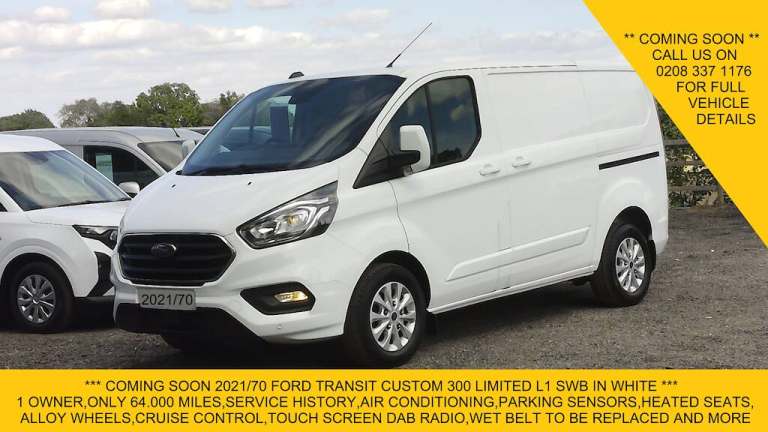 2021 Ford Transit Custom 2.0 EcoBlue 130ps Low Roof Limited Van PANEL VAN DIESEL Manual