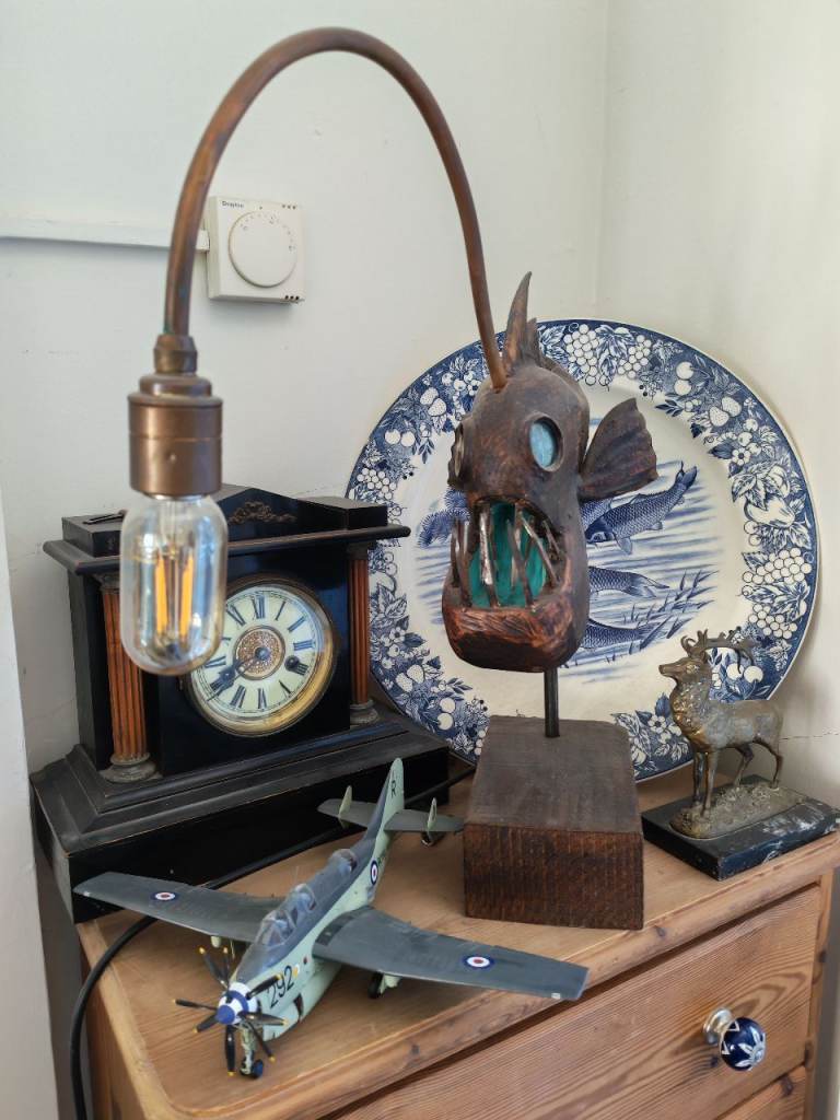 Unique Anglerfish Desk Lamp - Hand-Carved Wood | in Sherborne, Dorset ...