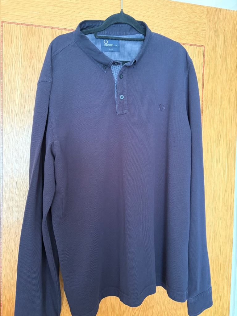 Fred Perry Long Sleeve Polo Shirt - Good Condition