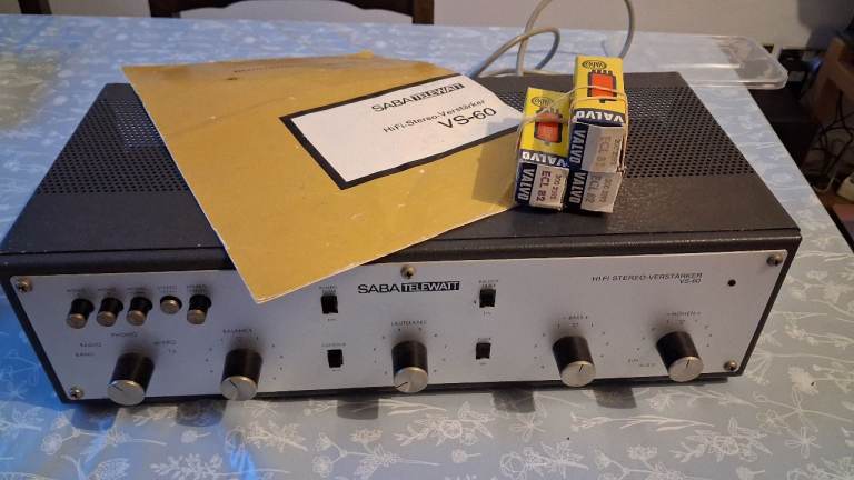 Valve amplifier from 1965 Saba Telewatt, tube amplifier