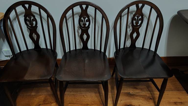 6 Ercol Fleur-De-Lis chairs