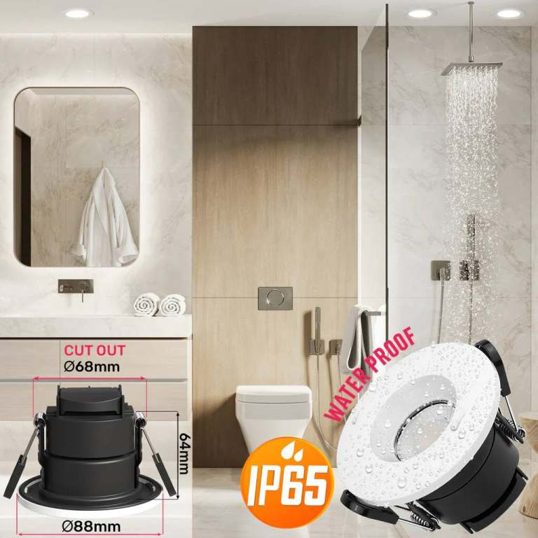 Paul Russells Fire Rated Recessed Downlights - 2no